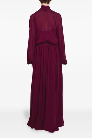 Robe longue en soie - Violet