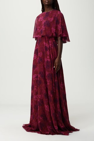 Robe longue en soie - Bordeaux