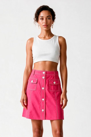 Jupe droite - Rose