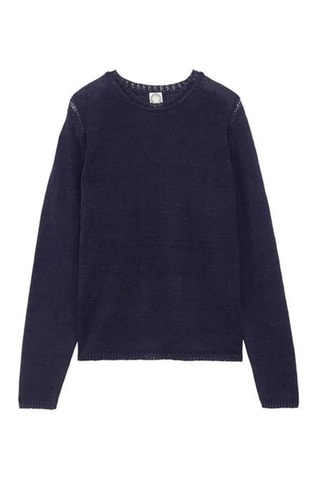 Pull en lin et cachemire - Bleu marine