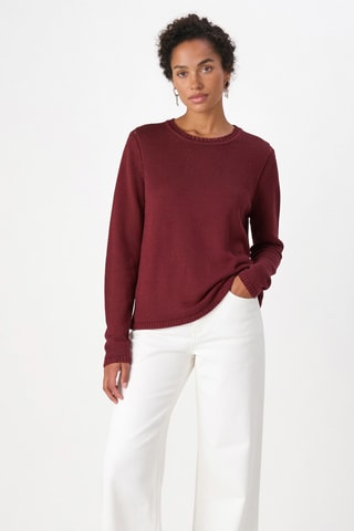 Pull en lin et cachemire - Bordeaux