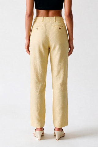 Pantalon droit en lin Francisco - Beige