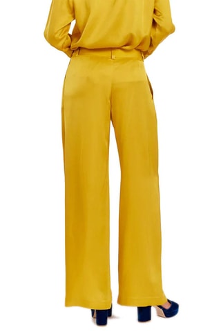 Pantalon droit taille haute - Moutarde