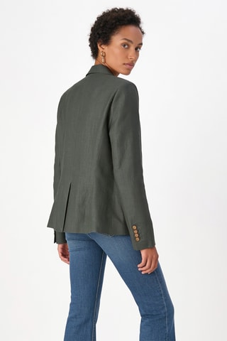 Veste en lin - Vert foncé