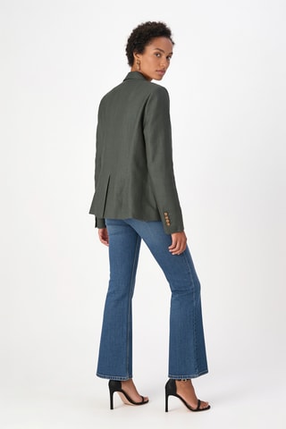 Veste en lin - Vert foncé