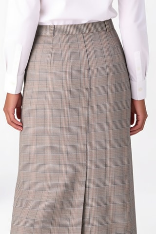 Jupe midi en laine - Gris