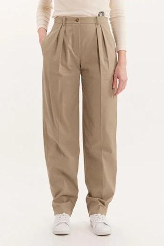 Pantalon large taille haute Marlow - Beige