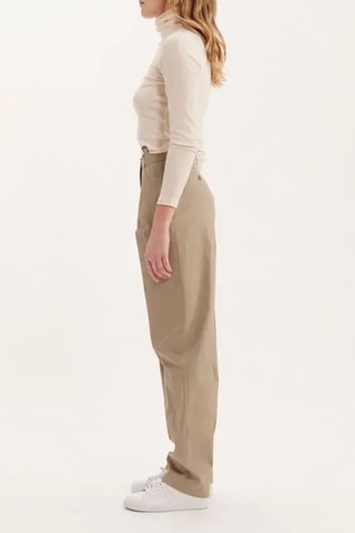 Pantalon large taille haute Marlow - Beige