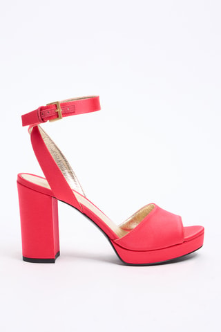 Sandales à talons en satin - Rose
