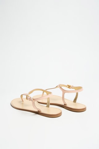 Sandales en cuir - Rose poudré