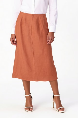 Jupe en lin - Orange
