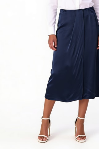 Jupe midi - Bleu marine