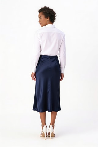 Jupe midi - Bleu marine