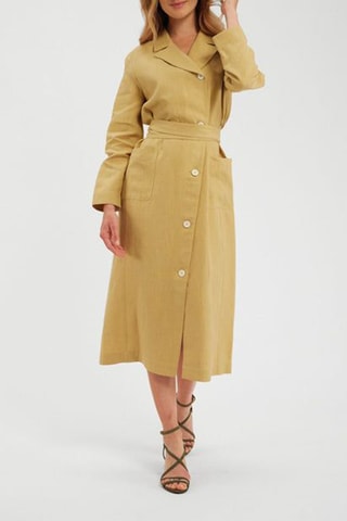Robe chemise en lin Mia - Beige