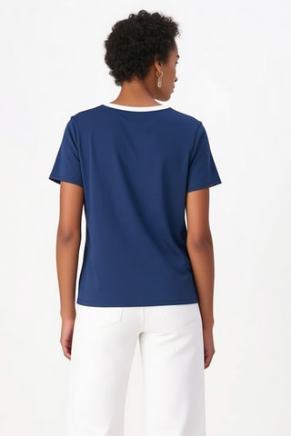 T-shirt en coton biologique - Bleu marine