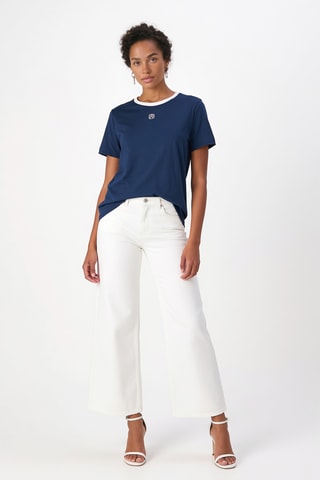 T-shirt en coton biologique - Bleu marine