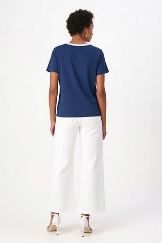 T-shirt en coton biologique - Bleu marine