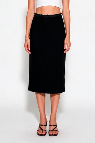 Jupe droite taille haute - Noir