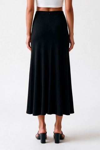 Jupe midi taile haute - Noir