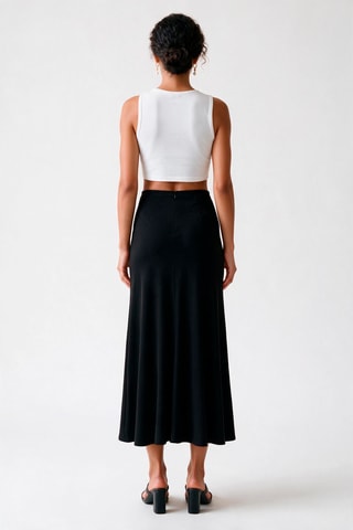 Jupe midi taile haute - Noir