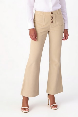 Pantalon en velours - Ecru