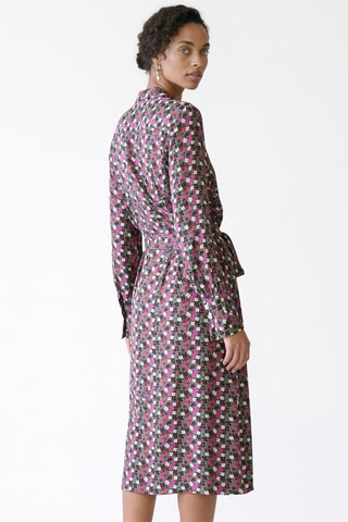 Robe chemise - Rose et noir