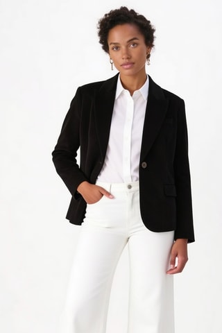 Veste en velours - Marron foncé