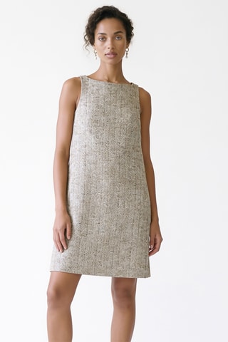 Robe droite - Beige chiné