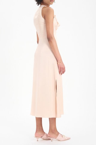 Robe midi Victorine - Rose poudré