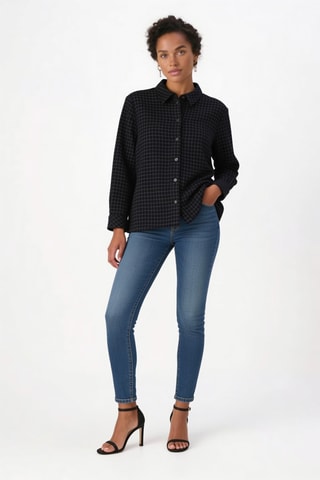 Chemisier en laine - Bleu marine