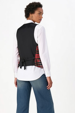 Gilet de costume en soie - Rouge