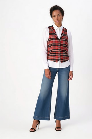 Gilet de costume en soie - Rouge