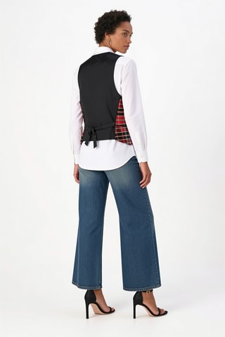 Gilet de costume en soie - Rouge