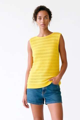 Top en cachemire - Jaune