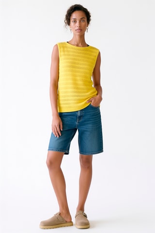 Top en cachemire - Jaune