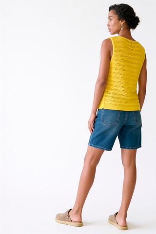 Top en cachemire - Jaune