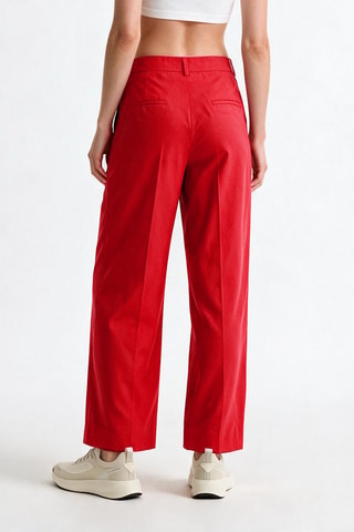 Pantalon droit - Rouge