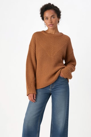 Pull en laine et cachemire - Camel