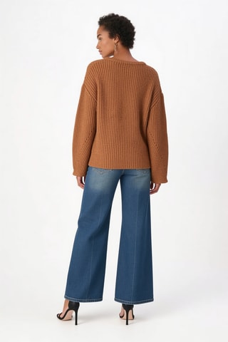 Pull en laine et cachemire - Camel