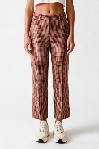 Pantalon regular en laine - Rose