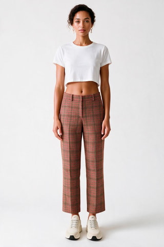 Pantalon regular en laine - Rose
