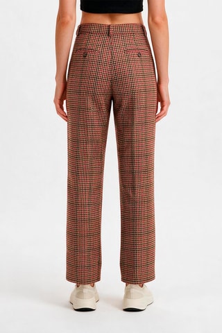 Pantalon en laine taille haute - Rose