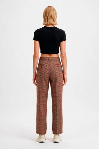 Pantalon en laine taille haute - Rose