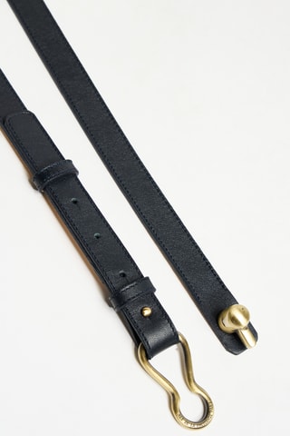 Ceinture en cuir de veau - Bleu marine