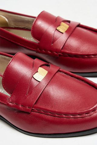 Mocassins en cuir - Rouge