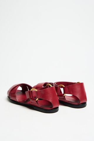 Sandales en cuir - Bordeaux