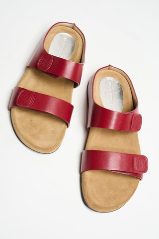 Mules en cuir - Rouge