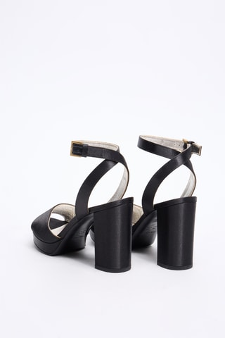 Sandales à talons en cuir - Noir