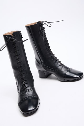 Bottines en cuir - Noir
