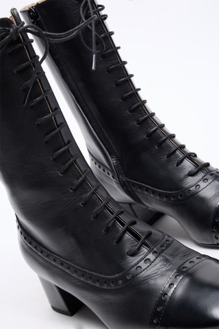 Bottines en cuir - Noir